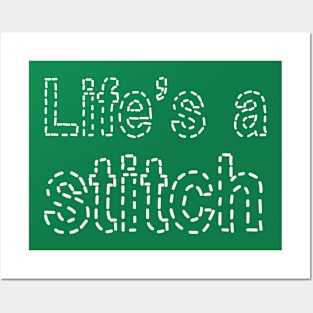 Life's a stitch Shirt, Funny Sewing tee shirt, Seamstress shirt, Funny Sewing Shirt, Sewer Gift, Sewing T-shirt, Tailor Shirt, Sewing Lover Shirt Posters and Art